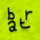 green square with the word brat