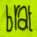 green square with the word brat